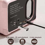 HM11 PLUS Portable HIFI Mini Retro Wireless Bluetooth Speaker(Light Yellow)