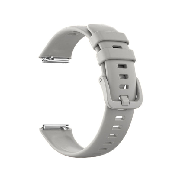 For Huawei Band 7 / Honor Band 7 Pure Color Silicone Watch Band(Grey)