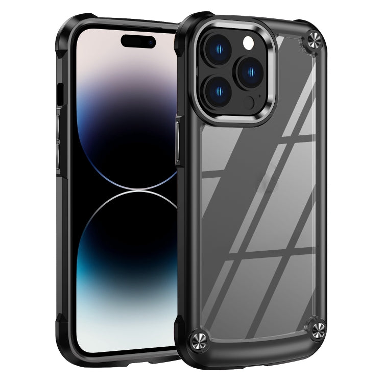 For iPhone 14 Pro Max TPU + PC Lens Protection Phone Case (Black) - iPhone 14 Pro Max Cases by PMC TechLife | Online Shopping South Africa | PMC TechLife | Buy Now Pay Later Mobicred