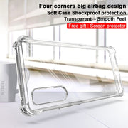For Sony Xperia 10 IV imak All-inclusive Shockproof Airbag TPU Case with Screen Protector(Transparent)