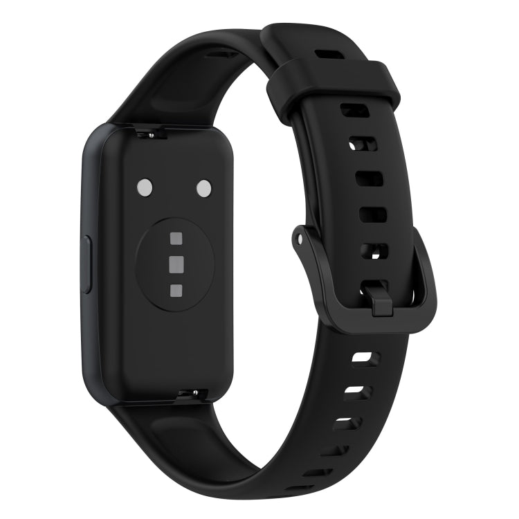For Huawei Band 7 Silicone Watch Band(Black) - Watch Bands by PMC TechLife | Online Shopping South Africa | PMC TechLife | Buy Now Pay Later Mobicred