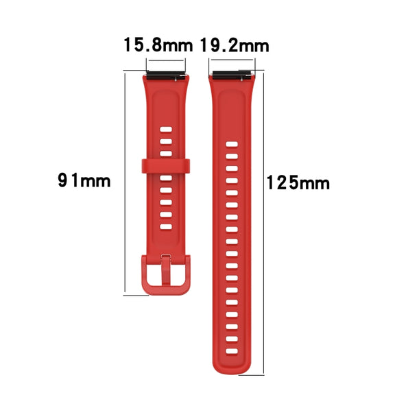 For Huawei Band 7 Silicone Watch Band(Black)