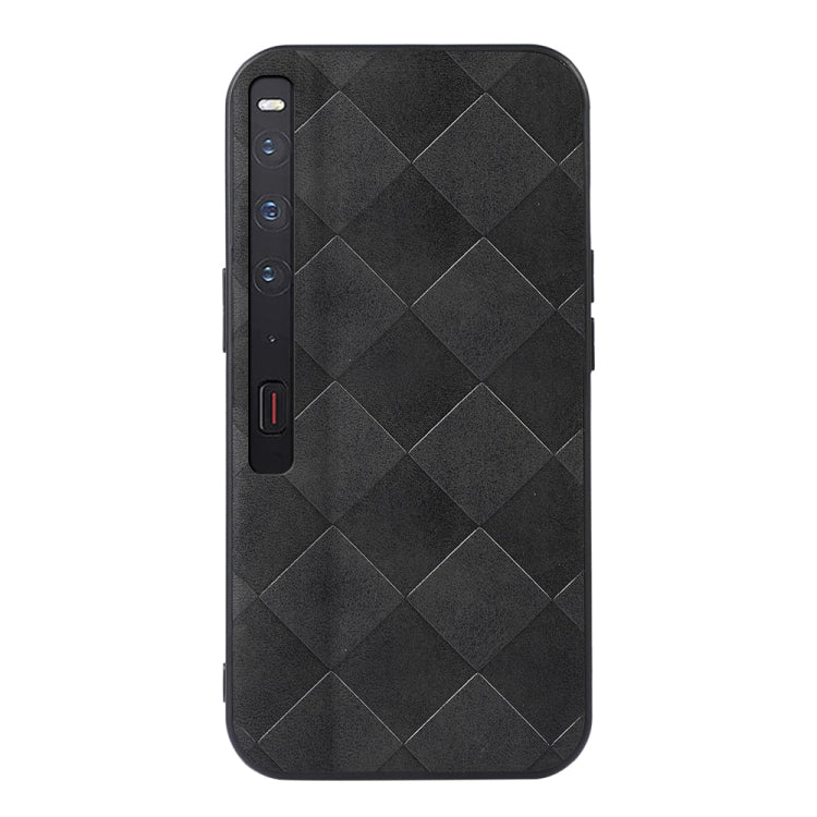 For Huawei Mate Xs 2 Weave Plaid PU Phone Case(Black) - Huawei Cases by PMC TechLife | Online Shopping South Africa | PMC TechLife | Buy Now Pay Later Mobicred