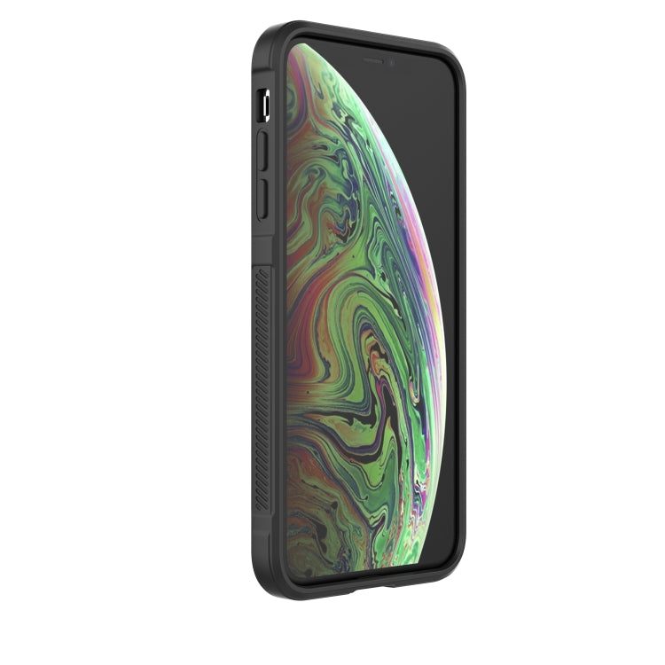 For iPhone XS Max Magic Shield TPU + Flannel Phone Case(Red)