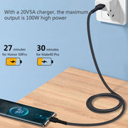 8 Pin 5A Beauty Tattoo USB Charging Cable,Cable Length: 1m(Black)