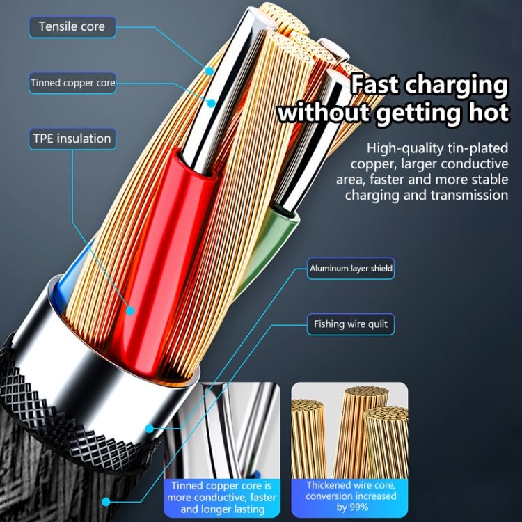 8 Pin 5A Beauty Tattoo USB Charging Cable,Cable Length: 1m(White)
