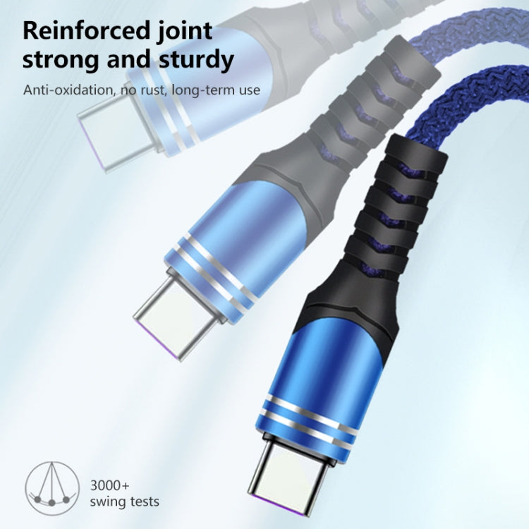 8 Pin 6A Woven Style USB Charging Cable, Cable Length: 1m(Blue) - Normal Style Cable by PMC TechLife | Online Shopping South Africa | PMC TechLife