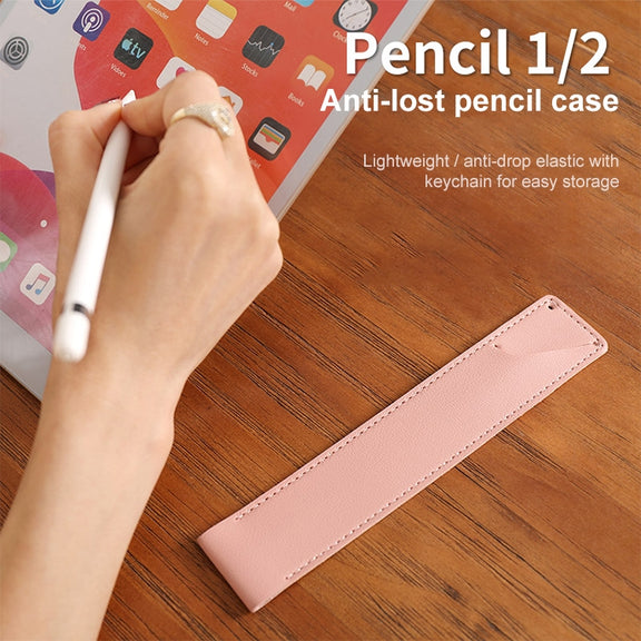 PU Leather Shockproof Protective Case for Apple Pencil 1 / 2(Sky Blue)