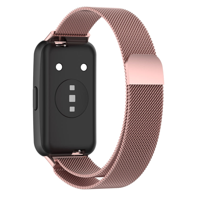 For Huawei Band 7 / 7 NFC Milan Metal Magnetic Watch Band(Rose Pink) - Watch Bands by PMC TechLife | Online Shopping South Africa | PMC TechLife | Buy Now Pay Later Mobicred