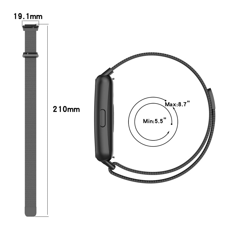 For Huawei Band 7 / 7 NFC Milan Metal Magnetic Watch Band(Rose Pink) - Watch Bands by PMC TechLife | Online Shopping South Africa | PMC TechLife | Buy Now Pay Later Mobicred