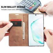 For Galaxy A81 / Note 10 Lite CaseMe Multifunctional Horizontal Flip Leather Case, with Card Slot & Holder & Wallet(Brown)