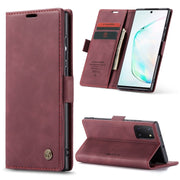 For Galaxy A81 / Note 10 Lite CaseMe Multifunctional Horizontal Flip Leather Case, with Card Slot & Holder & Wallet(Wine Red)