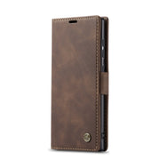 For Galaxy A81 / Note 10 Lite CaseMe Multifunctional Horizontal Flip Leather Case, with Card Slot & Holder & Wallet(Coffee)