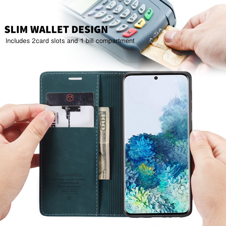 For Galaxy S20 Plus CaseMe Multifunctional Horizontal Flip Leather Case, with Card Slot & Holder & Wallet(Blue)
