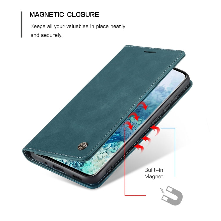 For Galaxy S20 Plus CaseMe Multifunctional Horizontal Flip Leather Case, with Card Slot & Holder & Wallet(Blue)