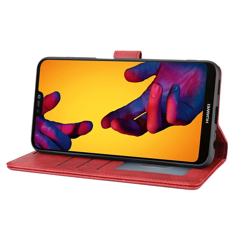 For Huawei P20 Lite Classic Wallet Flip Leather Phone Case(Red) - free shipping - PMC TechLife - Order now!