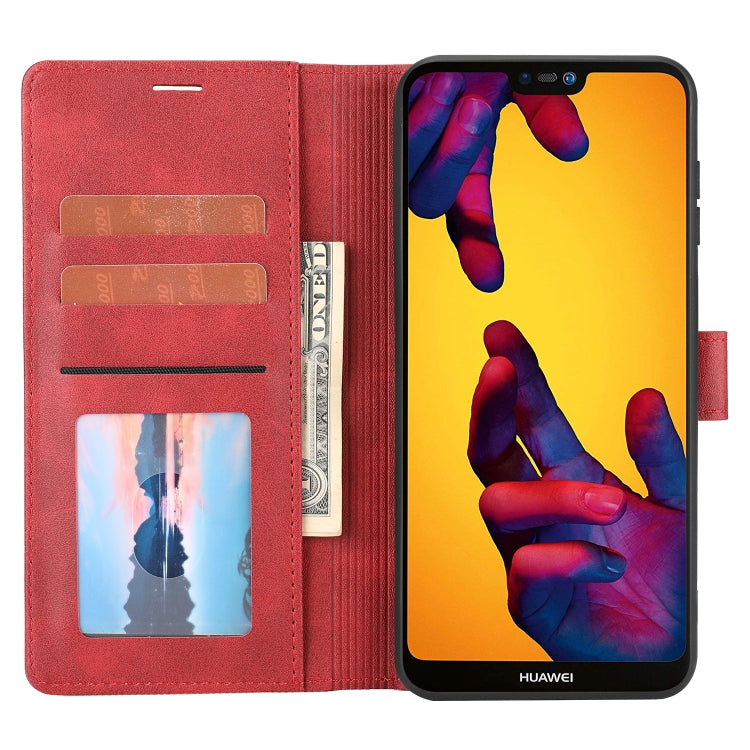 For Huawei P20 Lite Classic Wallet Flip Leather Phone Case(Red) - free shipping - PMC TechLife - Order now!