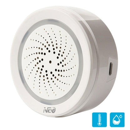 NEO NAS-AB02WT WiFi USB Siren Alarm with Temperature & Humidity Sensor - free shipping - PMC Jewellery - Order now!
