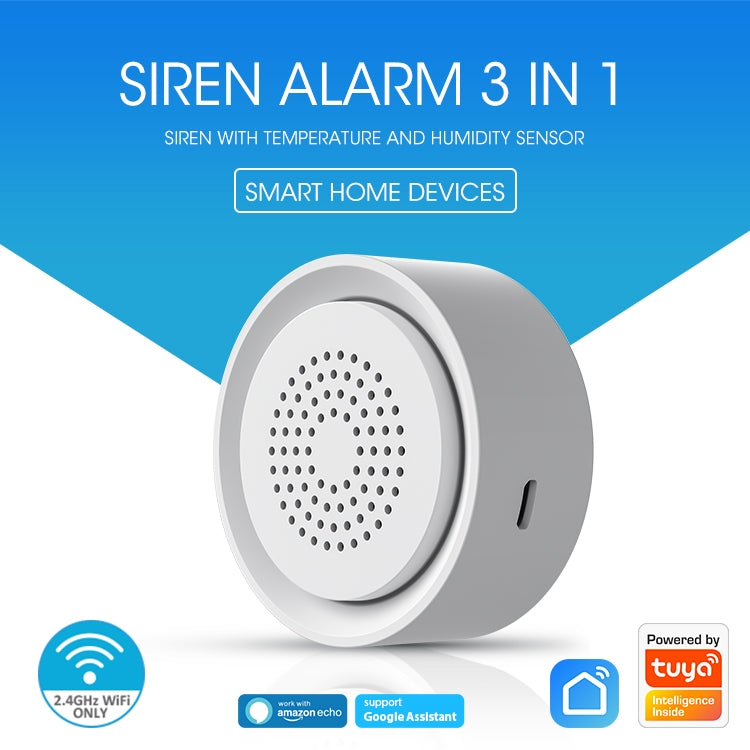 NEO NAS-AB03WT WiFi USB Siren Alarm with Temperature & Humidity Sensor - free shipping - PMC Jewellery - Order now!
