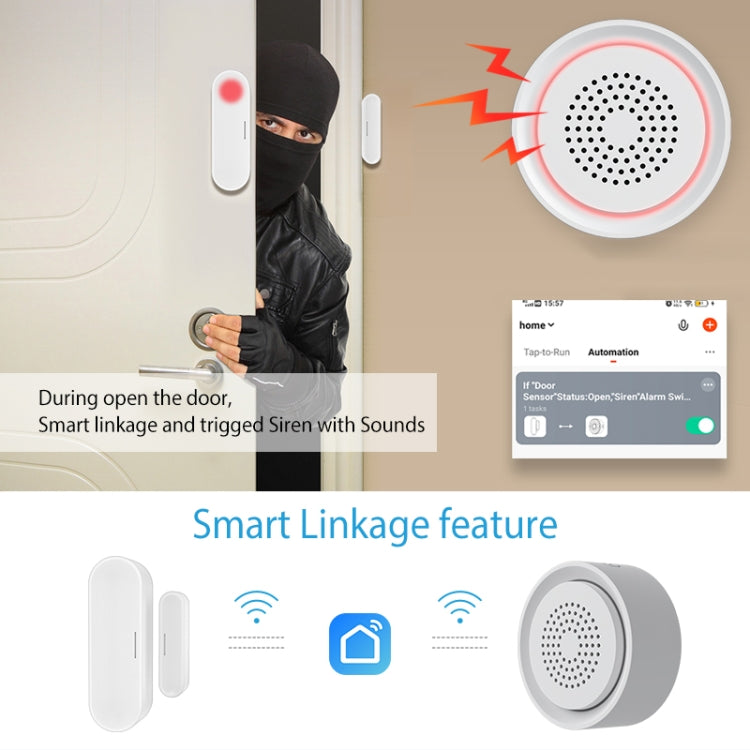 NEO NAS-AB03WT WiFi USB Siren Alarm with Temperature & Humidity Sensor - free shipping - PMC Jewellery - Order now!