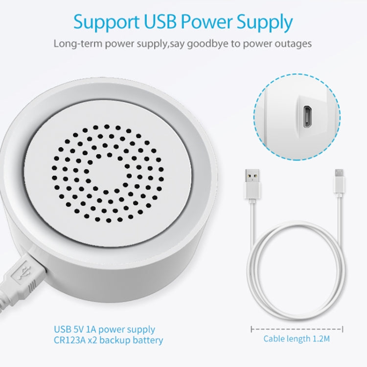 NEO NAS-AB03WT WiFi USB Siren Alarm with Temperature & Humidity Sensor - free shipping - PMC Jewellery - Order now!