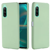 For Sony Xperia 10 IV Pure Color Liquid Silicone Shockproof Phone Case(Green)