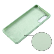 For Sony Xperia 10 IV Pure Color Liquid Silicone Shockproof Phone Case(Green)