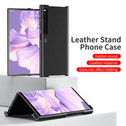For Huawei Mate Xs 2 Leather Shockproof Phone Case With Holder(Blue)