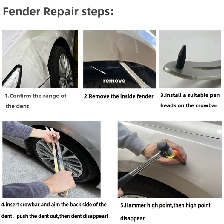 N1 76 in 1 Car Paintless Dent Removal Fender Damage Repair Puller Lifter, Plug Type:EU Plug