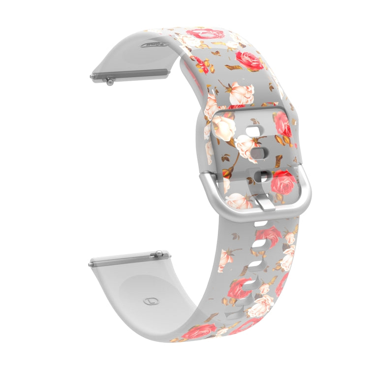 For Samsung Galaxy Watch4 20mm Transparent Printed TPU Silicone Watch Band(2) - Watch Bands by PMC TechLife | Online Shopping South Africa | PMC TechLife | Buy Now Pay Later Mobicred