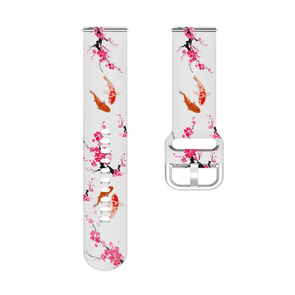 For Samsung Galaxy Watch4 20mm Transparent Printed TPU Silicone Watch Band(7)