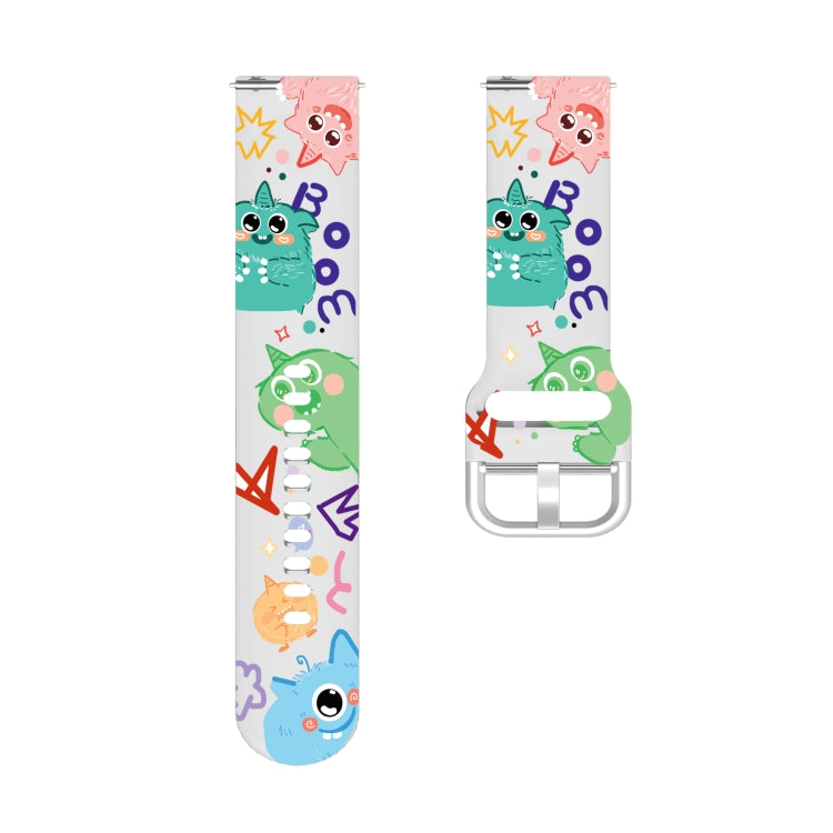 For Samsung Galaxy Watch4 20mm Transparent Printed TPU Silicone Watch Band(8)