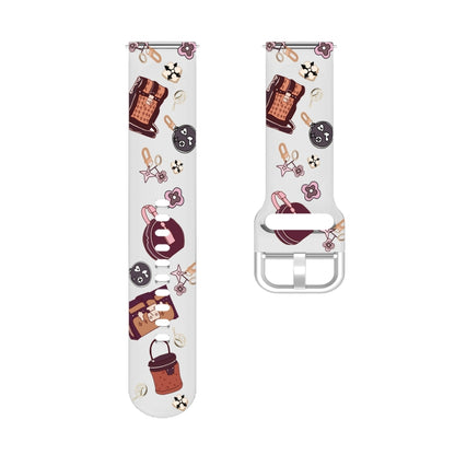 For Samsung Galaxy Watch4 20mm Transparent Printed TPU Silicone Watch Band(9) - Watch Bands by PMC Jewellery | Online Shopping South Africa | PMC Jewellery | Buy Now Pay Later Mobicred
