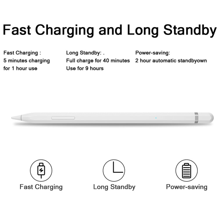 JD50 Bluetooth Active Stylus Pencil with Palm Rejection for iPad After 2018 Version