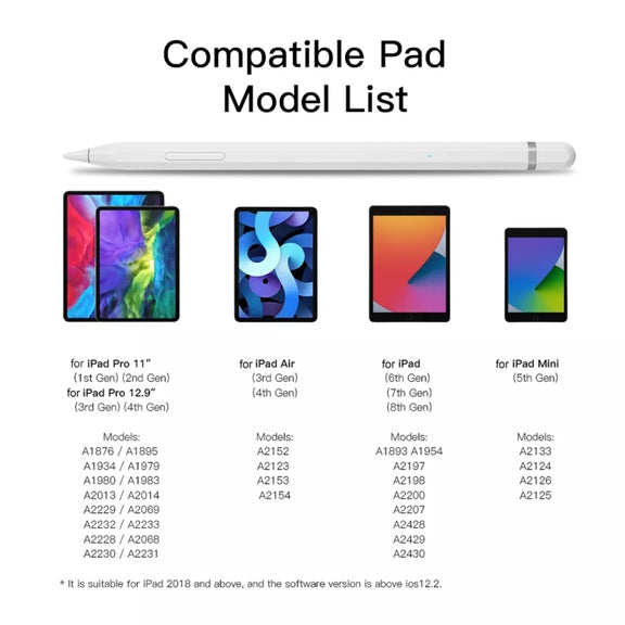 JD50 Bluetooth Active Stylus Pencil with Palm Rejection for iPad After 2018 Version