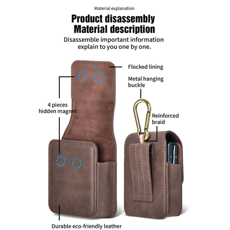 Outdoor Mountaineering Phone Hanging Pocket for Samsung Galaxy Z Filp3 5G(Brown) - Galaxy Phone Cases by PMC TechLife | Online Shopping South Africa | PMC TechLife | Buy Now Pay Later Mobicred