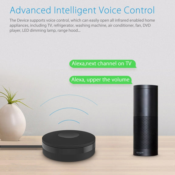 NEO NAS-IR02W WiFi IR Remotc Control Support Amazon Alexa / Google Home(Black)