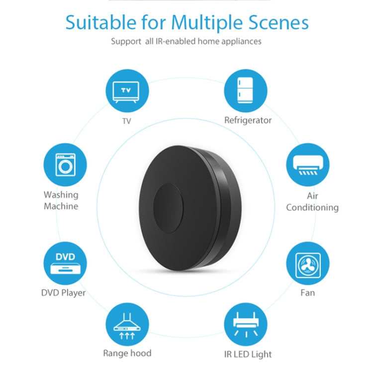 NEO NAS-IR02W WiFi IR Remotc Control Support Amazon Alexa / Google Home(Black) - Universal by NEO | Online Shopping South Africa | PMC Jewellery | Buy Now Pay Later Mobicred