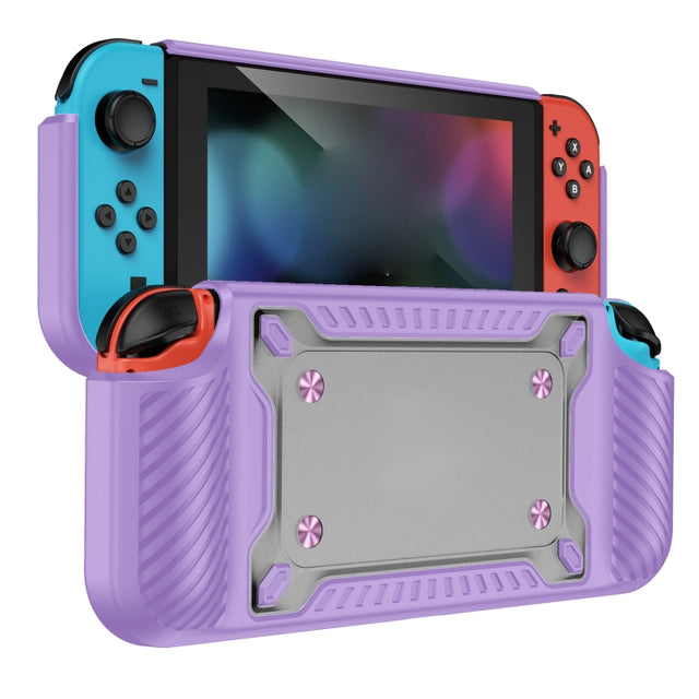 Game Handle Gamepad TPU+PC Protective Case for Switch OLED(Lilac) - Cases by PMC TechLife | Online Shopping South Africa | PMC TechLife
