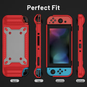 Game Handle Gamepad TPU+PC Protective Case for Switch OLED(Red)