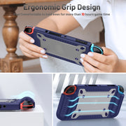 Game Handle Gamepad TPU+PC Protective Case for Switch OLED(Blue)