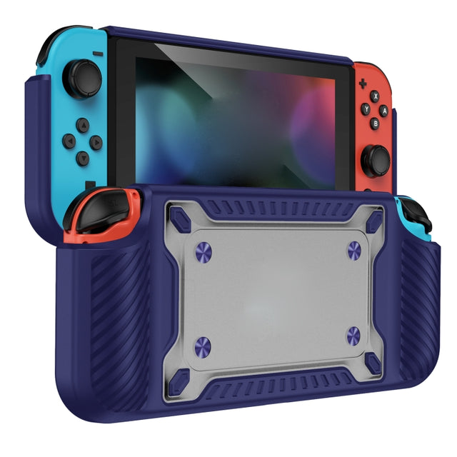 Game Handle Gamepad TPU+PC Protective Case for Switch OLED(Blue) - Cases by PMC TechLife | Online Shopping South Africa | PMC TechLife