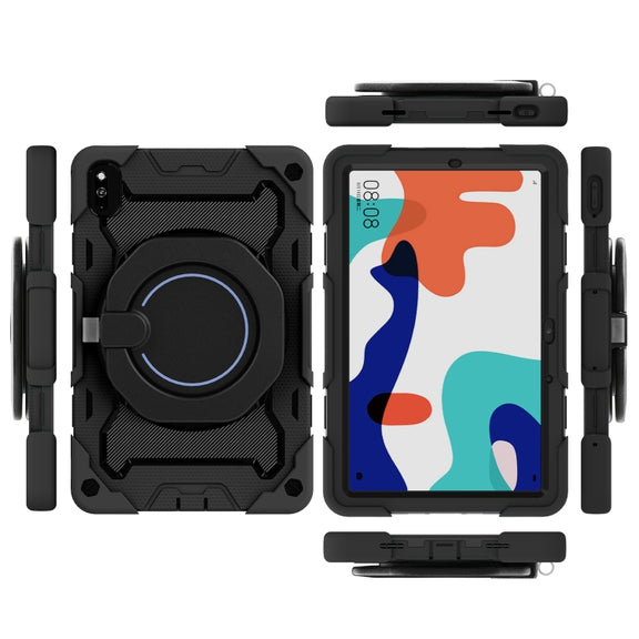 For Honor V6/Tablet V7 Armor Contrast Color Silicone + PC Tablet Case(Black)