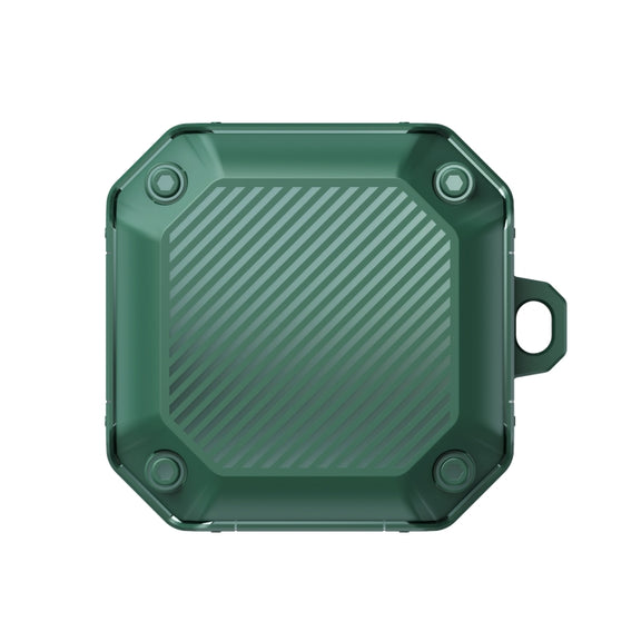 For Samsung Galaxy Buds Live / Buds 2 / Buds Pro / Buds 2 Pro Shield Armor Water-resistant Wireless Earphone Protective Case(Dark Green)