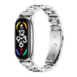 For Xiaomi Mi Band 7 / 7 NFC MIJOBS Three-Bead Metal Plus Stainless Steel Watch Band(Silver) - Watch Bands by MIJOBS