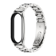 For Xiaomi Mi Band 7 / 7 NFC MIJOBS Three-Bead Metal Plus Stainless Steel Watch Band(Silver) - Watch Bands by MIJOBS