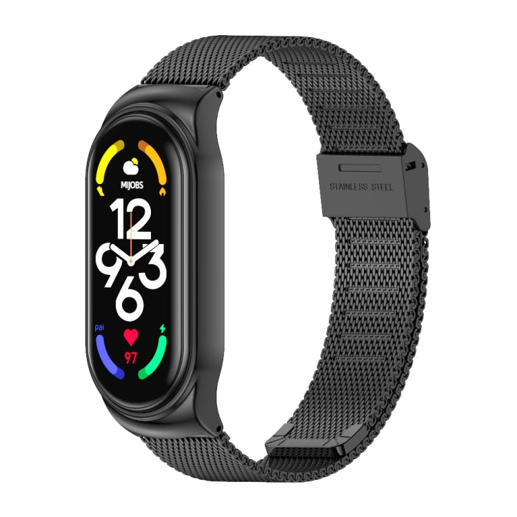 For Xiaomi Mi Band 7 / 7 NFC MIJOBS CS Milan Buckle Metal Watch Band(Black) - free shipping - PMC TechLife - Order now!