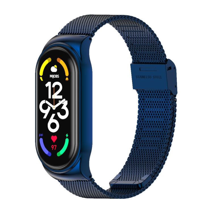For Xiaomi Mi Band 7 / 7 NFC MIJOBS CS Milan Buckle Metal Watch Band(Blue) - Watch Bands by MIJOBS | Online Shopping South Africa | PMC TechLife | Buy Now Pay Later Mobicred