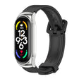 For Xiaomi Mi Band 7 / 7 NFC MIJOBS CS Metal Case + Silicone Watch Band(Black Silver) - Watch Bands by MIJOBS