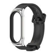 For Xiaomi Mi Band 7 / 7 NFC MIJOBS CS Metal Case + Silicone Watch Band(Black Silver) - Watch Bands by MIJOBS